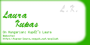 laura kupas business card